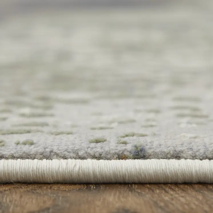 2' X 3' Gray Black and Brown Abstract Power Loom Area Rug