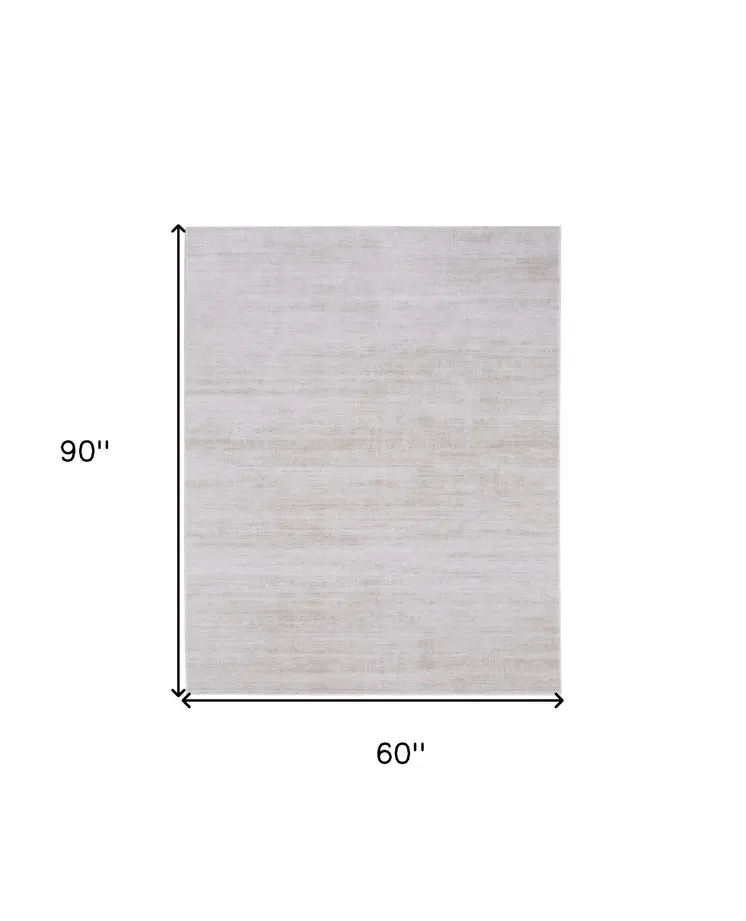 5' X 8' Ivory Power Loom Area Rug