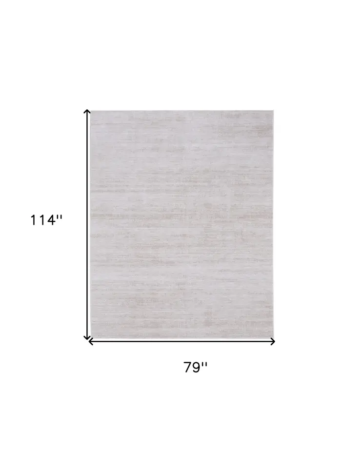7' X 10' Ivory Power Loom Area Rug