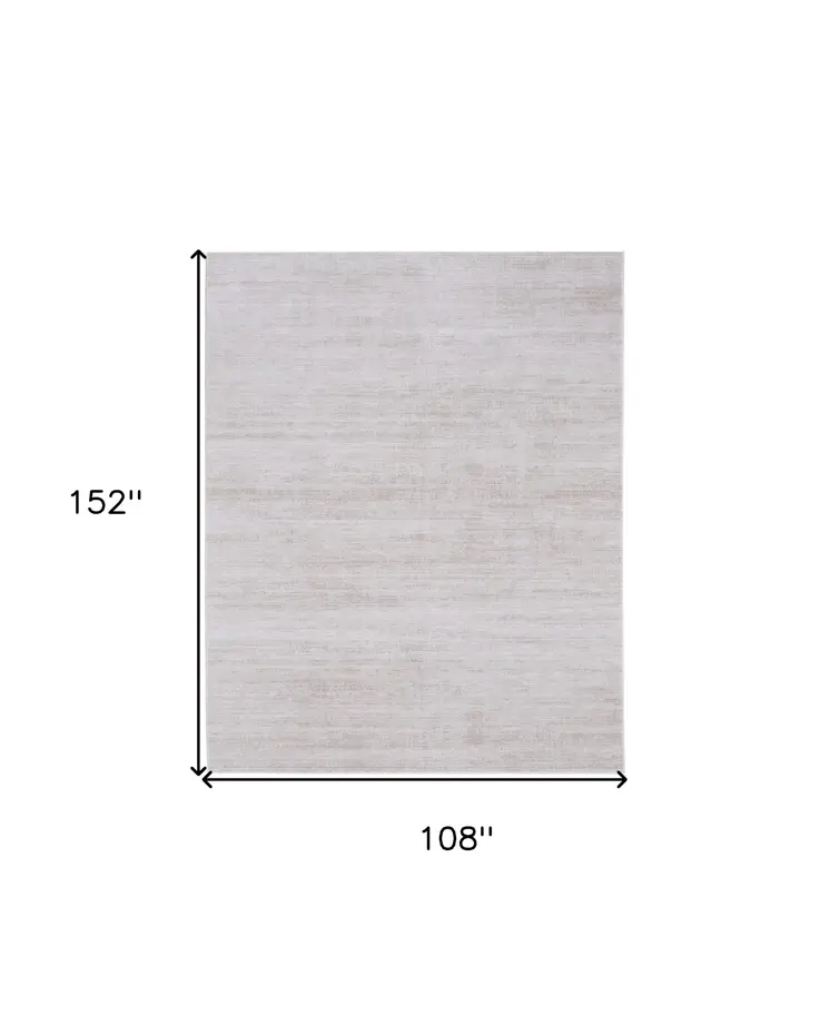 9' X 13' Ivory Power Loom Area Rug