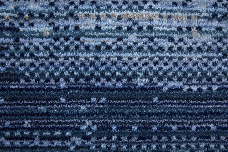 5' X 8' Blue and Gray Power Loom Area Rug