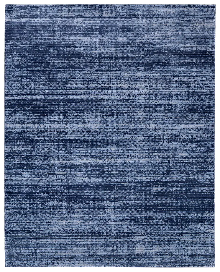 5' X 8' Blue and Gray Power Loom Area Rug