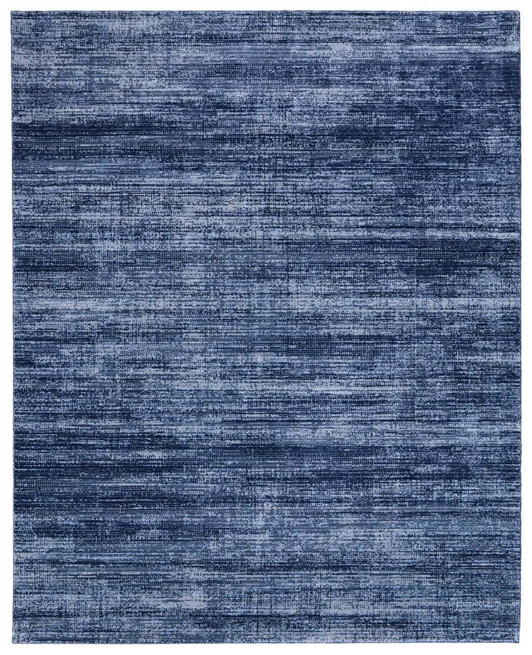 7' X 10' Blue and Gray Power Loom Area Rug