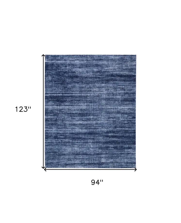 8' X 10' Blue and Gray Power Loom Area Rug