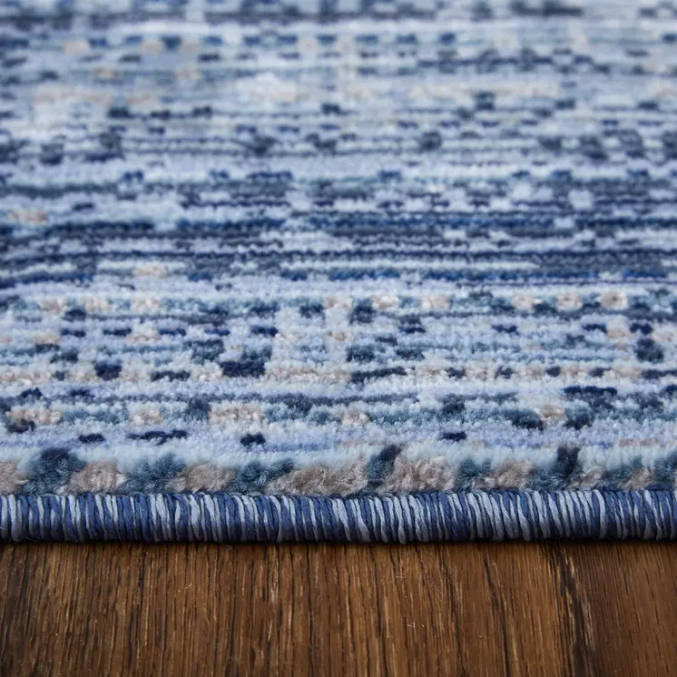 2' X 3' Blue and Gray Power Loom Area Rug