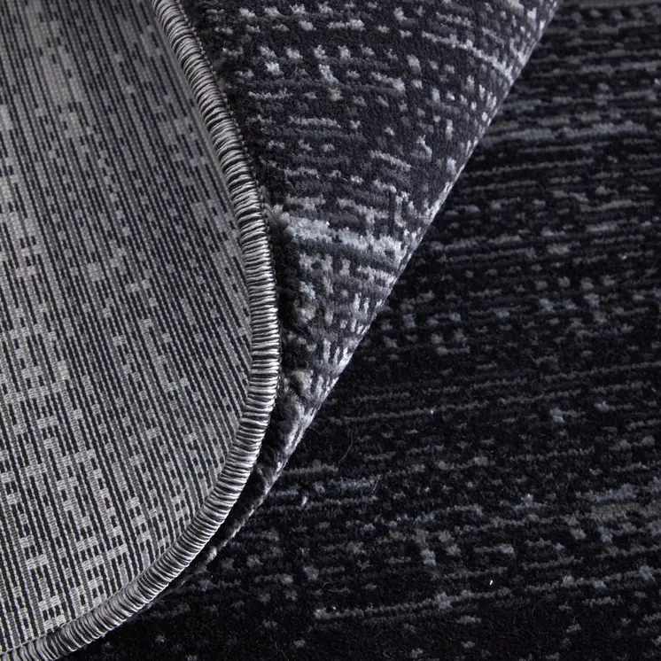 8' X 10' Black and Gray Power Loom Area Rug