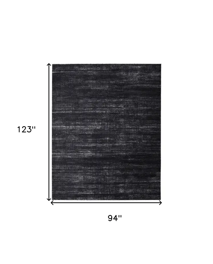 8' X 10' Black and Gray Power Loom Area Rug