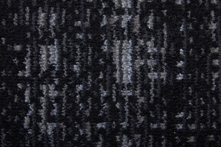 9' X 13' Black and Gray Power Loom Area Rug
