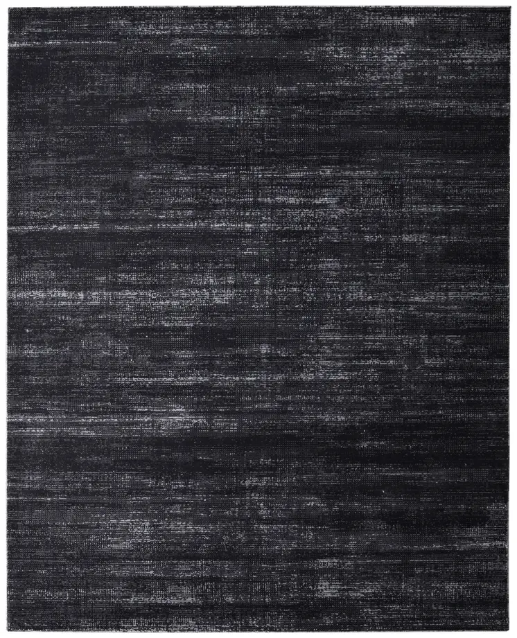 9' X 13' Black and Gray Power Loom Area Rug