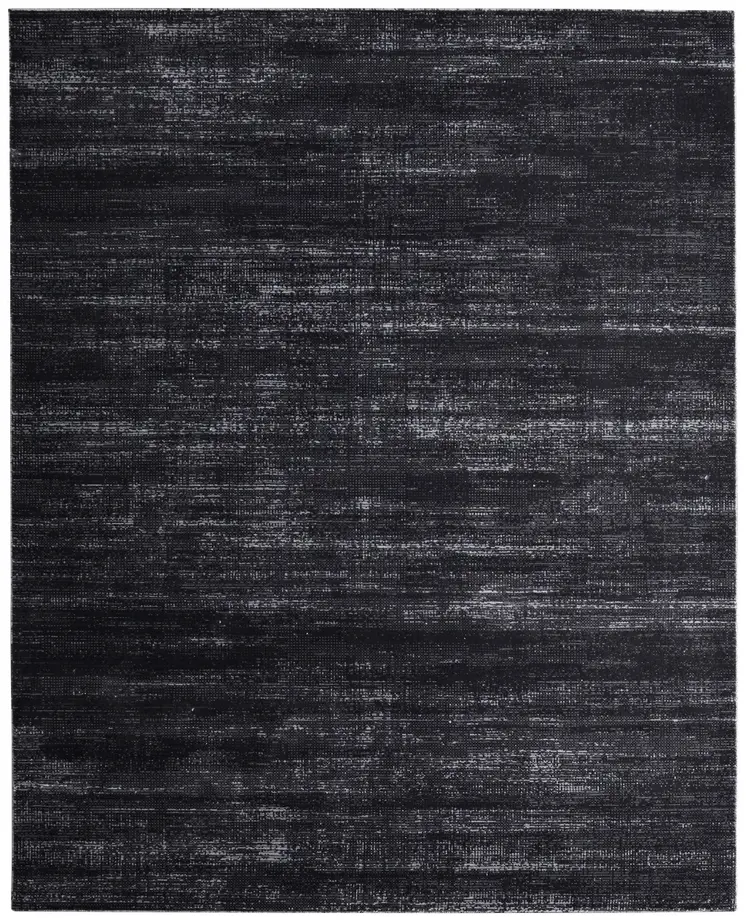9' X 13' Black and Gray Power Loom Area Rug