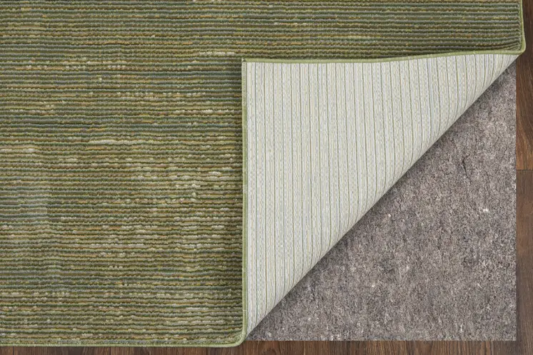 9' X 13' Tan and Green Power Loom Area Rug