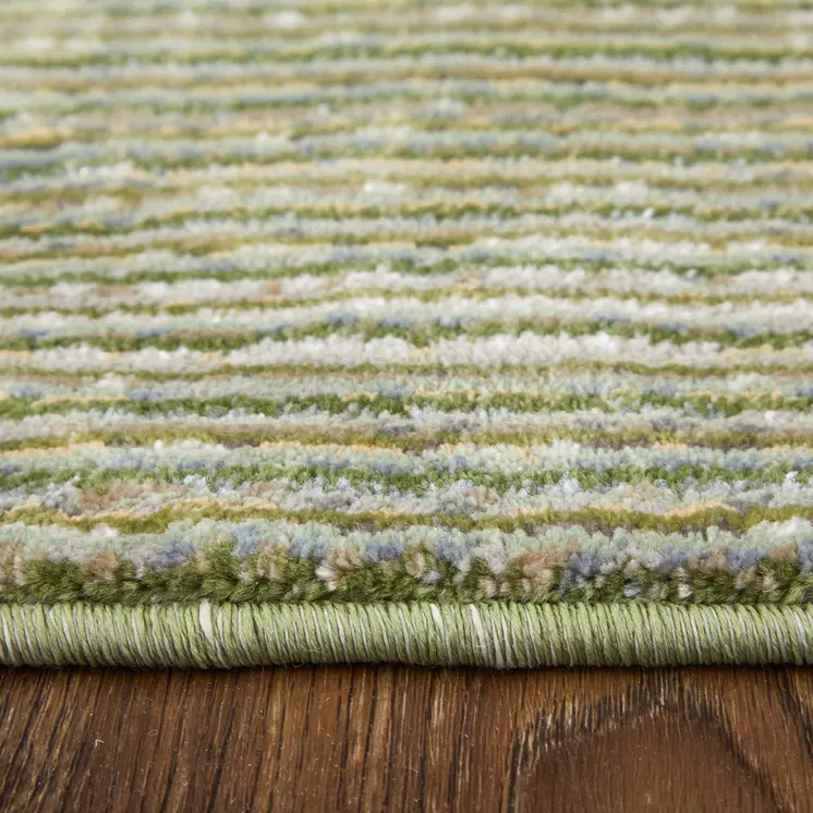 2' X 3' Tan and Green Power Loom Area Rug