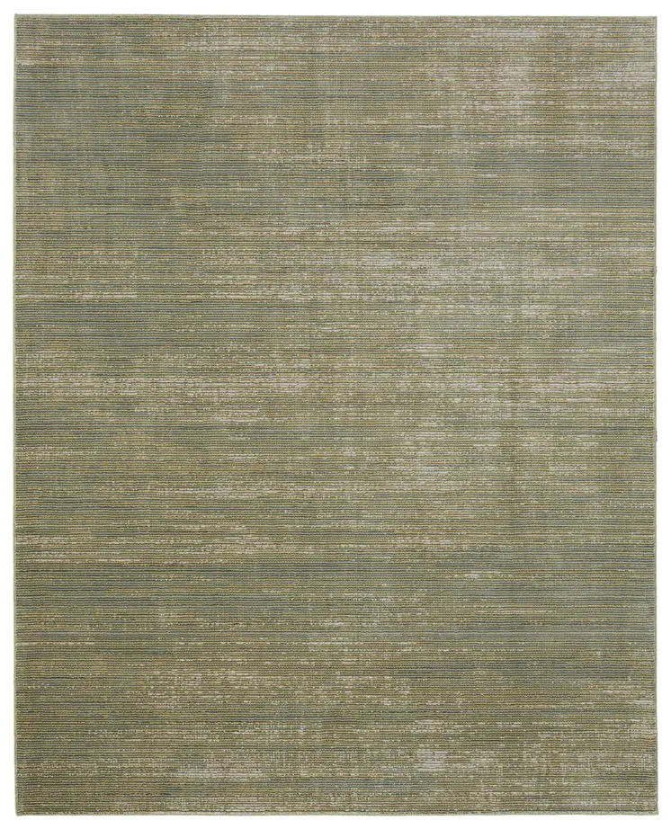 2' X 3' Tan and Green Power Loom Area Rug