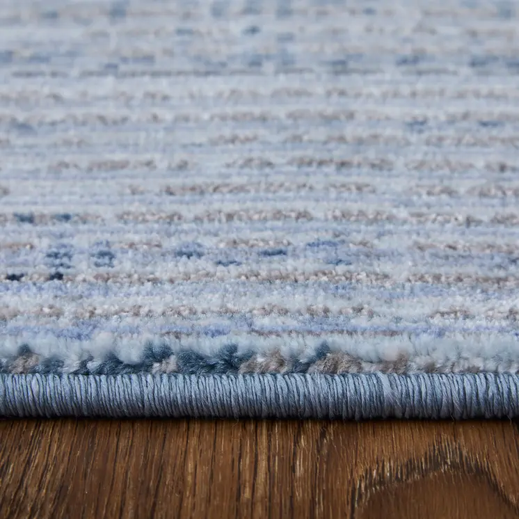 2' X 3' Blue and Ivory Power Loom Area Rug