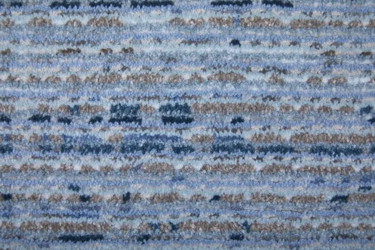 2' X 3' Blue and Ivory Power Loom Area Rug