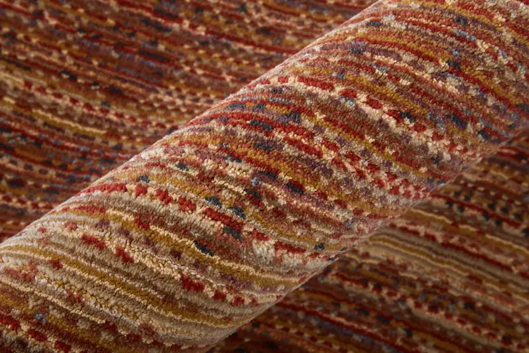 7' X 10' Tan and Brown Power Loom Area Rug