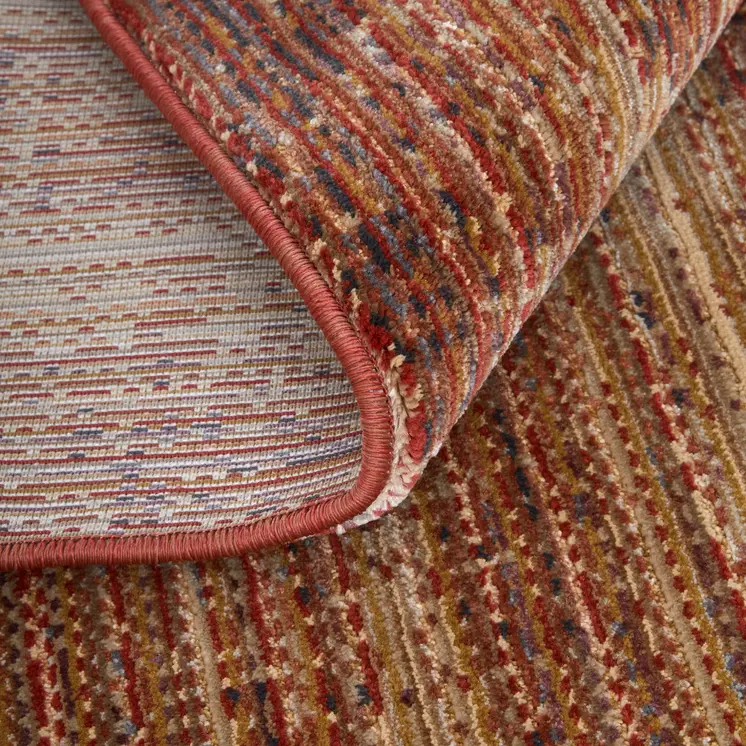 7' X 10' Tan and Brown Power Loom Area Rug