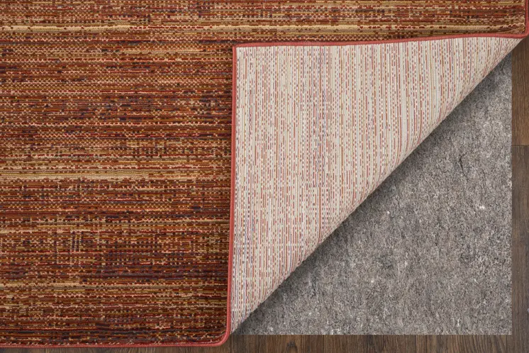 7' X 10' Tan and Brown Power Loom Area Rug