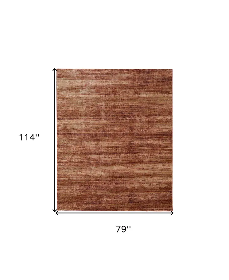 7' X 10' Tan and Brown Power Loom Area Rug