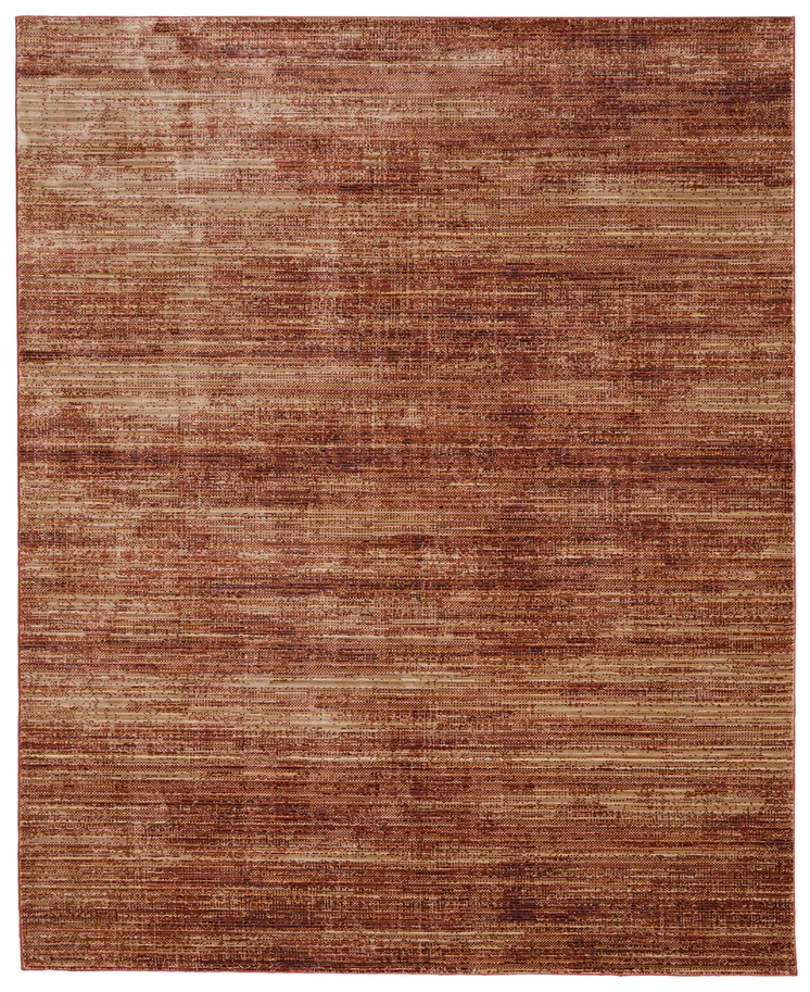 7' X 10' Tan and Brown Power Loom Area Rug