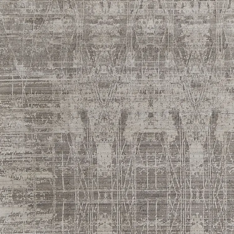 10' X 14' Gray and Silver Abstract Hand Woven Worn Faded Area Rug