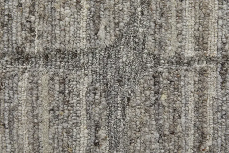 2' X 3' Taupe and Gray Abstract Hand Woven Worn Faded Area Rug