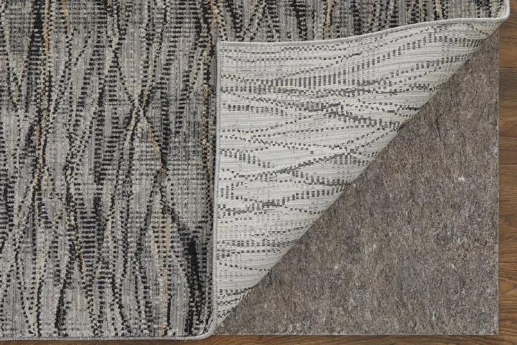 8' X 10' Gray Ivory and Tan Abstract Power Loom Area Rug