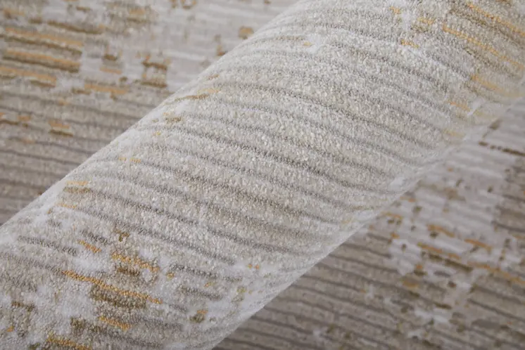 8' X 10' Gray Brown and Ivory Abstract Power Loom Area Rug