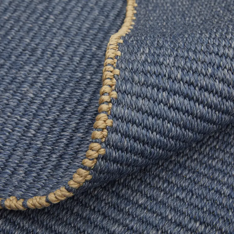 10' X 14' Blue Hand Woven Area Rug