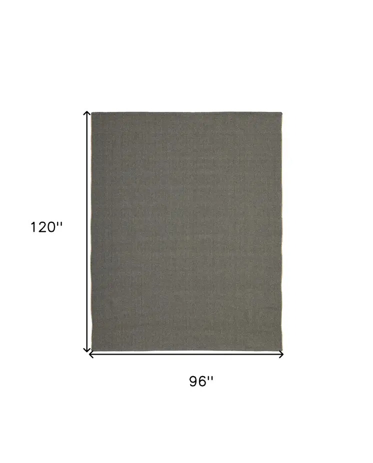 8' X 10' Green Hand Woven Area Rug