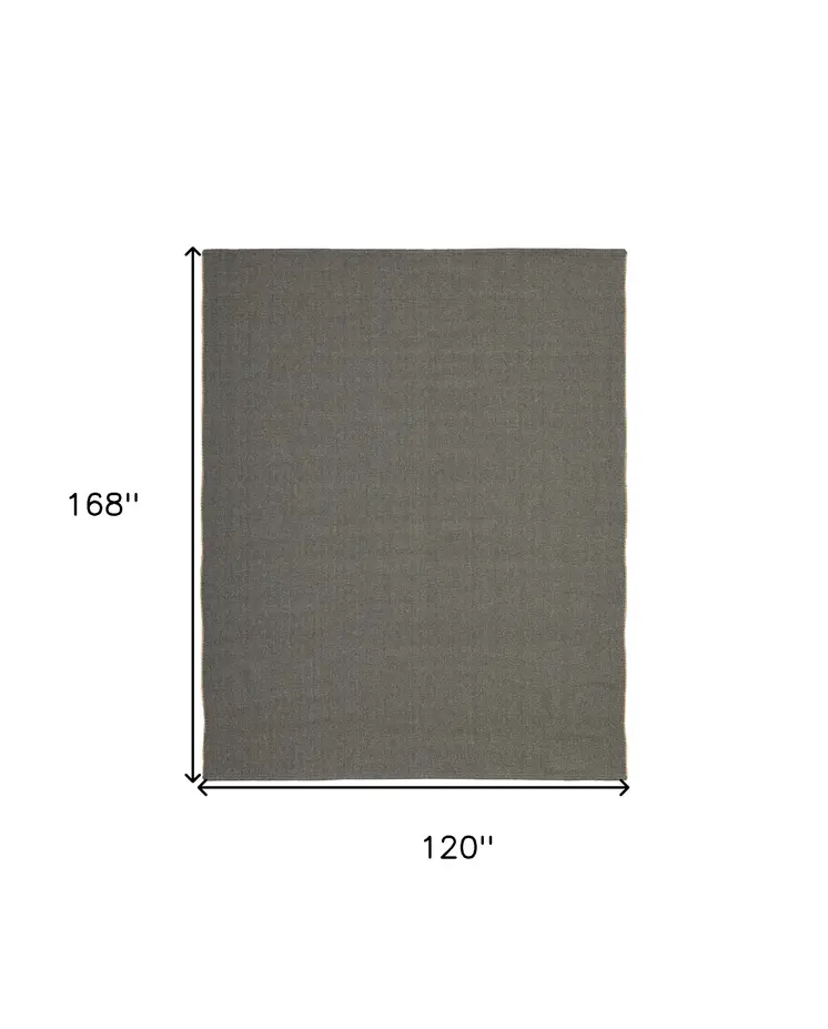 10' X 14' Green Hand Woven Area Rug