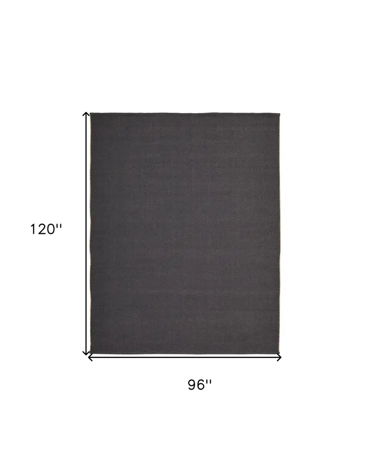 8' X 10' Tan and Gray Hand Woven Area Rug