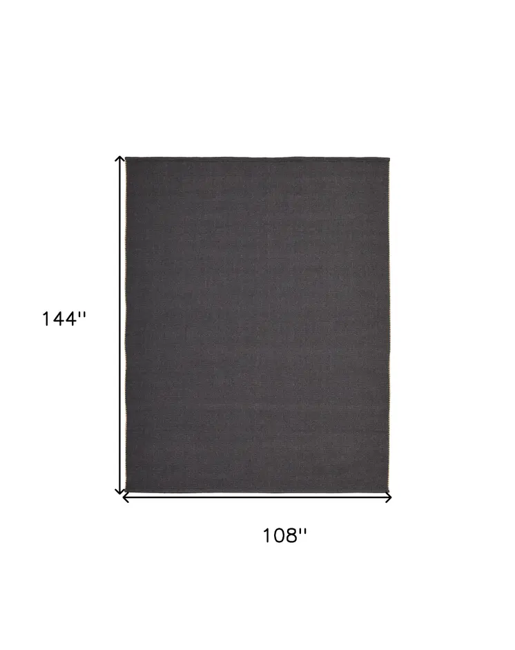 9' X 12' Tan and Gray Hand Woven Area Rug