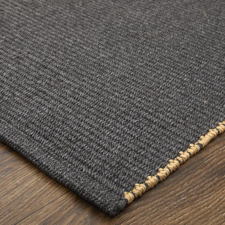 9' X 12' Tan and Gray Hand Woven Area Rug