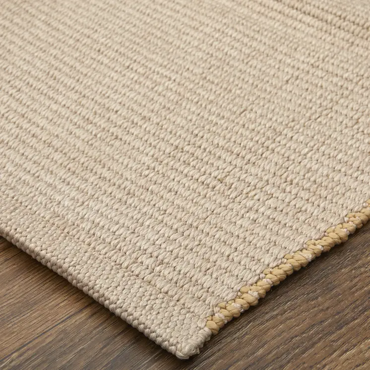 10' X 14' Ivory and Tan Hand Woven Area Rug