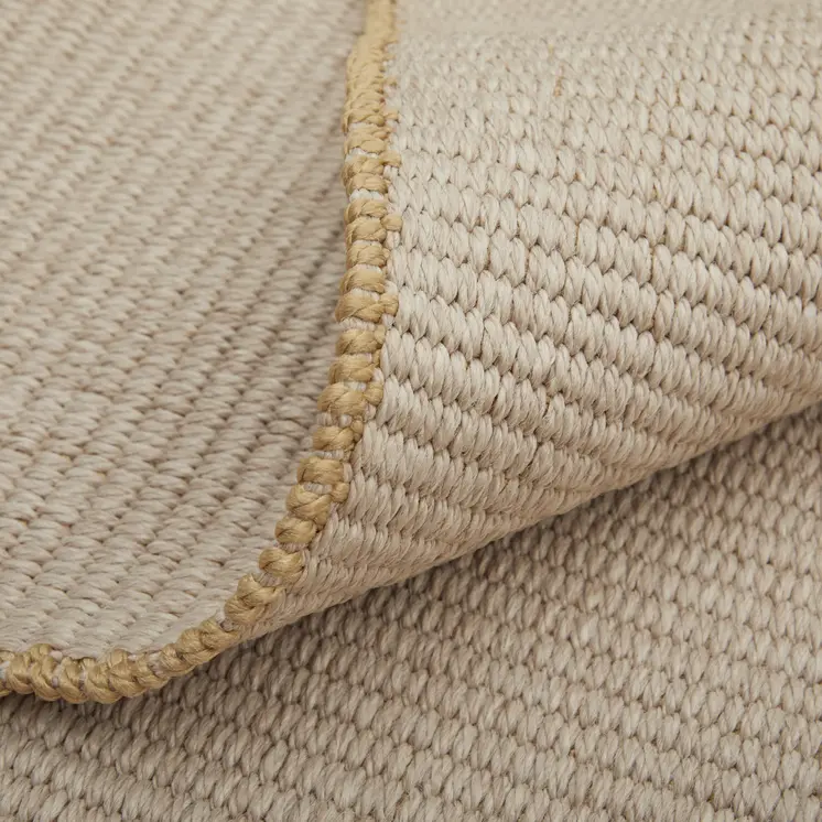 10' X 14' Ivory and Tan Hand Woven Area Rug