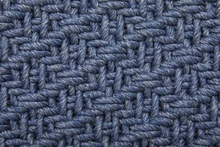 10' X 14' Blue Hand Woven Area Rug
