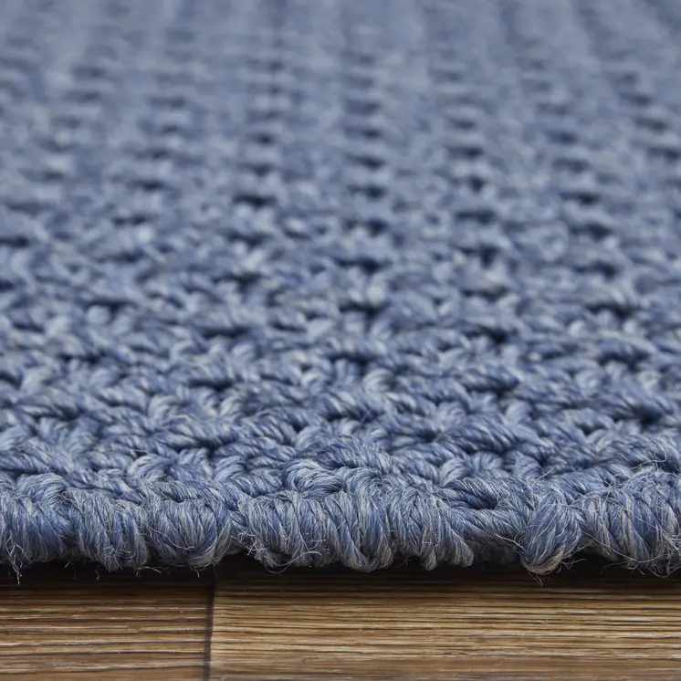 10' X 14' Blue Hand Woven Area Rug