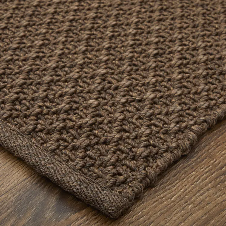 9' X 12' Brown Hand Woven Area Rug