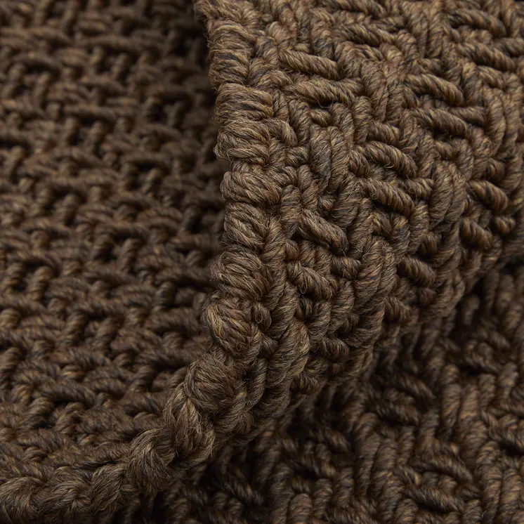9' X 12' Brown Hand Woven Area Rug