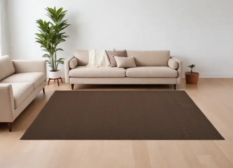 9' X 12' Brown Hand Woven Area Rug