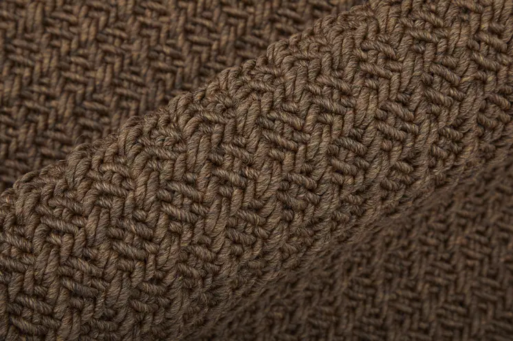 2' X 3' Brown Hand Woven Area Rug