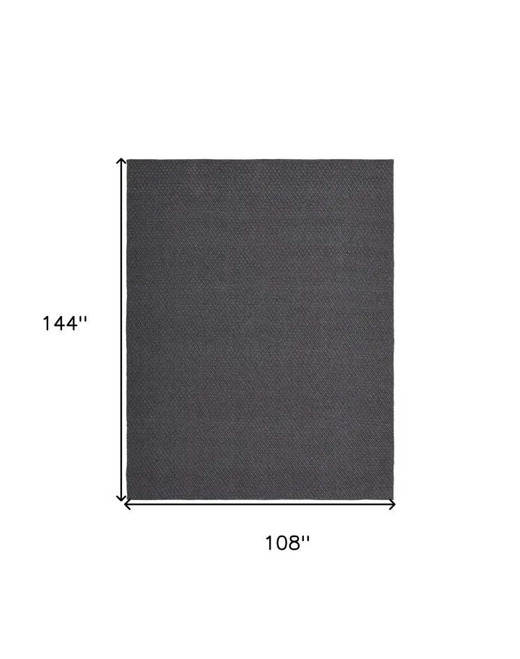 9' X 12' Gray Hand Woven Area Rug