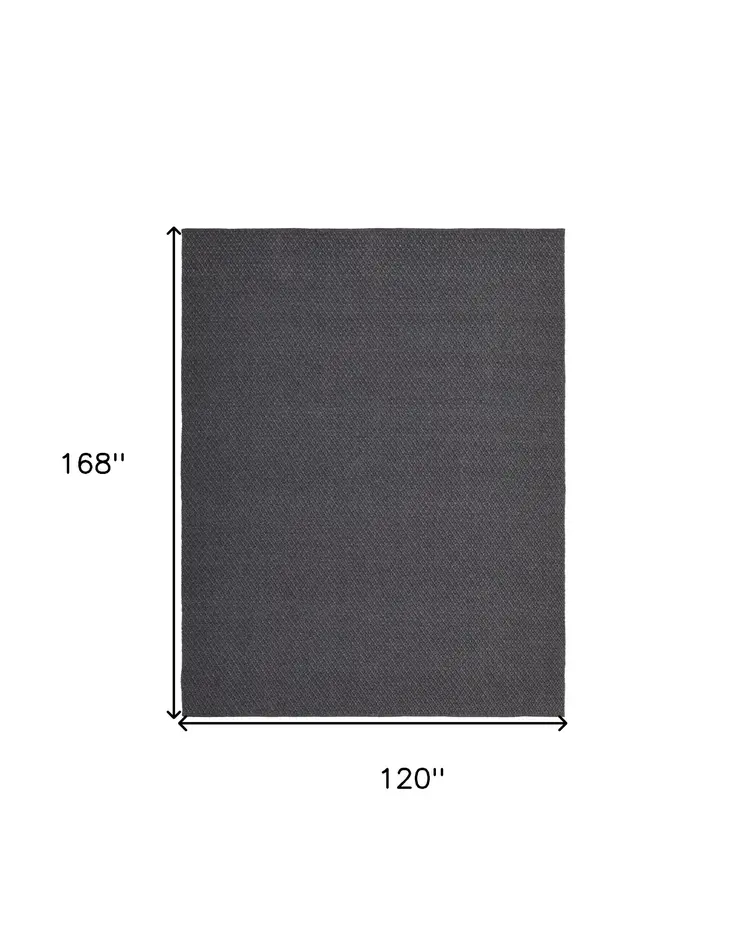 10' X 14' Gray Hand Woven Area Rug
