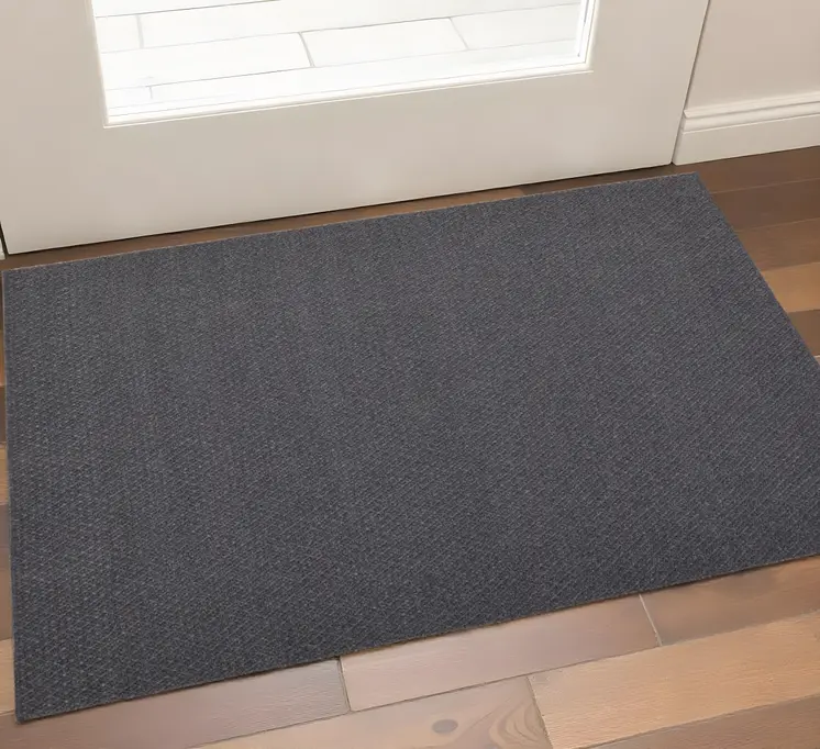 2' X 3' Gray Hand Woven Area Rug