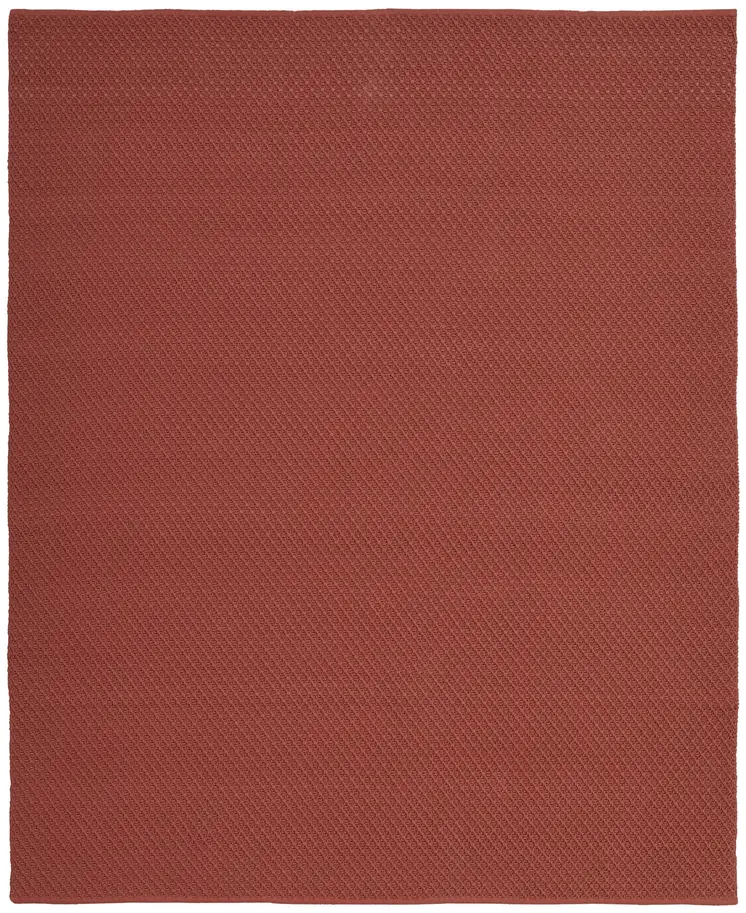 8' X 10' Red Hand Woven Area Rug