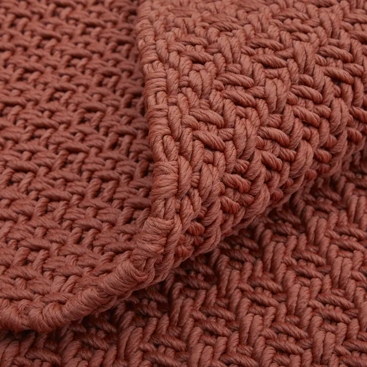 9' X 12' Red Hand Woven Area Rug