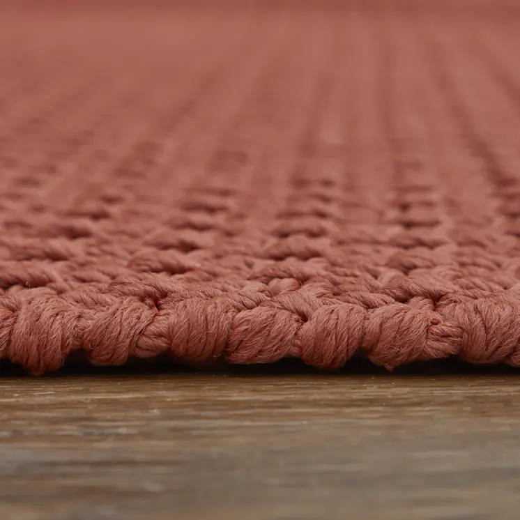 9' X 12' Red Hand Woven Area Rug
