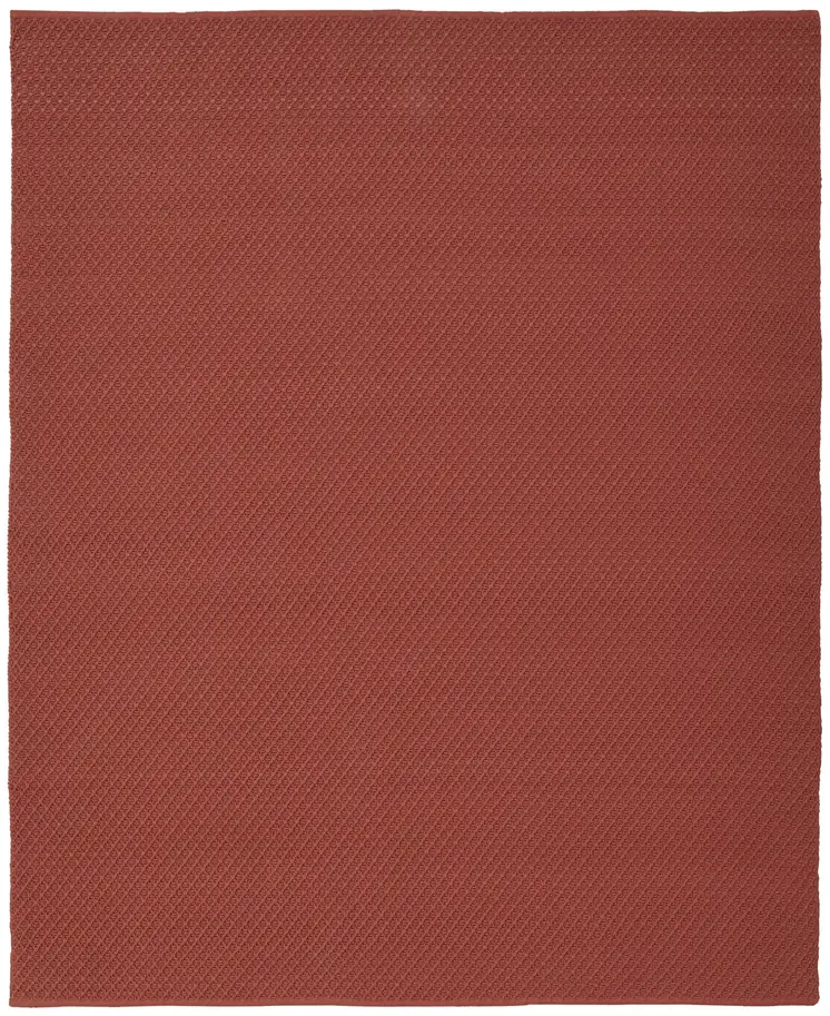 9' X 12' Red Hand Woven Area Rug