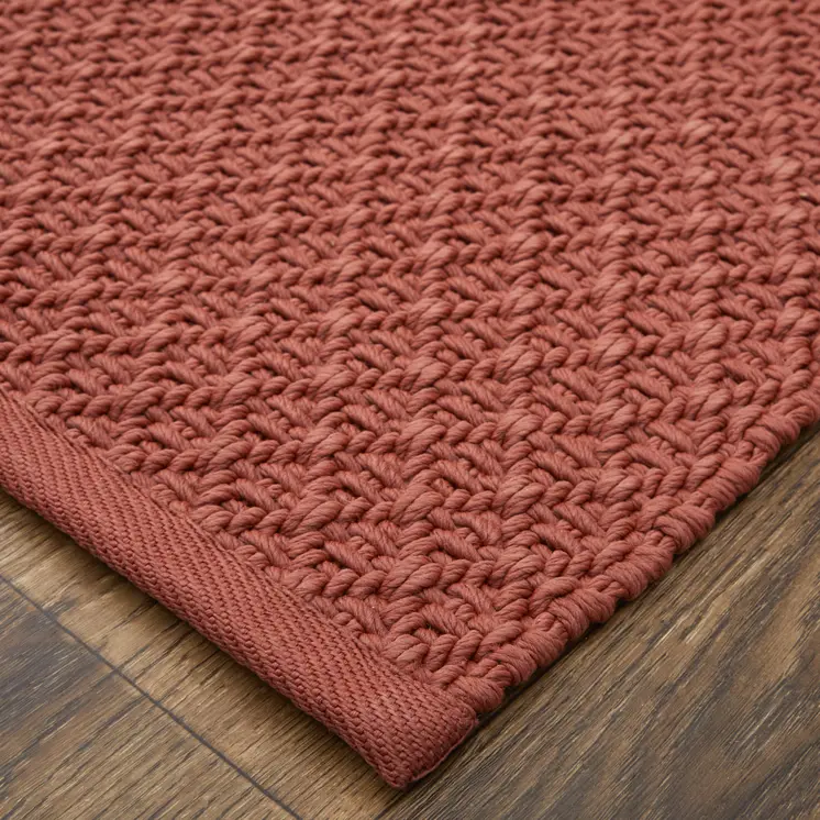 2' X 3' Red Hand Woven Area Rug